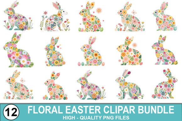 Download Floral Easter Clipart Bundle - PNG Files - Png files Collection