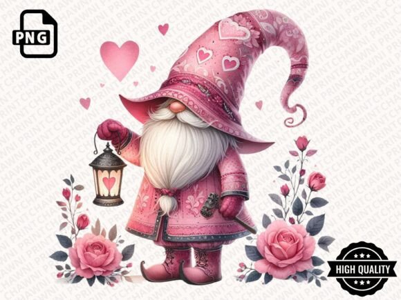 Download Watercolor Valentines Gnome Clipart PNG - Premium Resources
