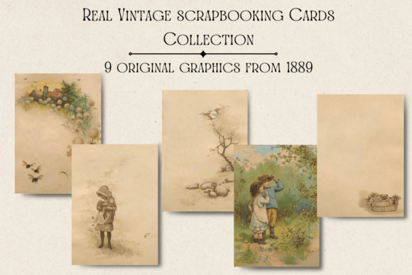 Download Real Vintage Scrapbooking Cards - Premium Bundle